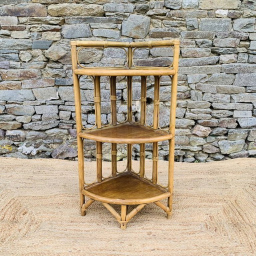 Mensola angolare in rattan