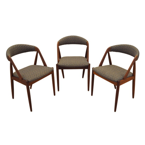 Image 1 of Set of three teak chairs, Danish design, 1970s, designer: Kai Kristiansen