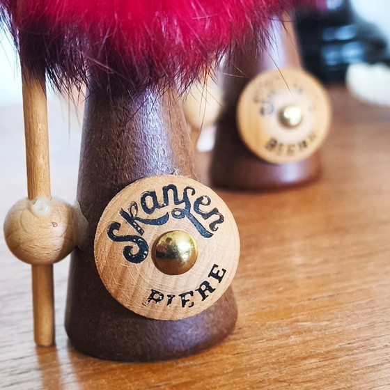 Image 1 of Figurines de vikings en teck par Sallingboe pour Skansen, Danemark, années 60