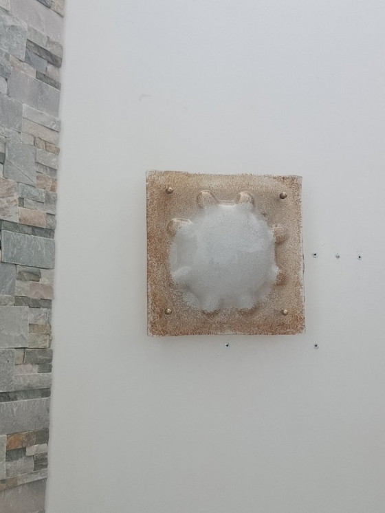 Image 1 of Important Murano slab wall light by Mazzega 1970s