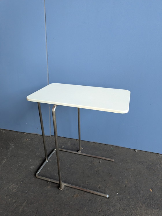 Vintage IKEA RIAN bijzettafel/ bedside table – Chrome, Wood (photo 3 of 10)