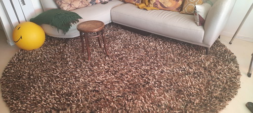 Design Round Wool Browning Rug 3 Meter