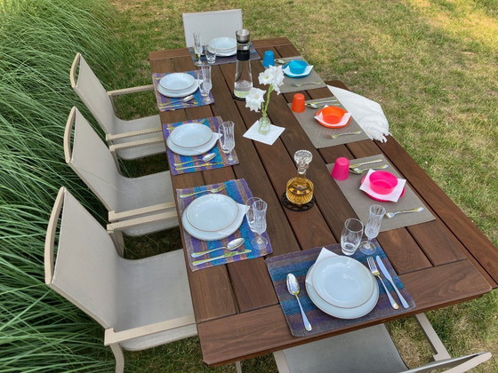 Image 1 of Tuintafel "Family" 8P - Braziliaanse Walnoot - Ambacht
