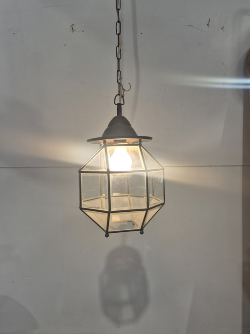 Amsterdam School Lantern with Cut Glass – hanglampen, Copper (photo 2 of 10)