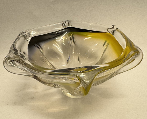 Image 1 of Signed studio glass bowl - Max Verboeket for Kristalunie Maastricht
