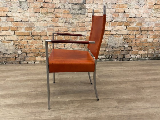 Vintage Armchair – Cognac Leather | – Metal (photo 7 of 14)
