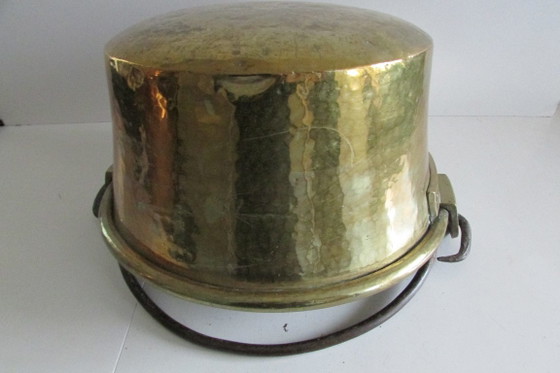 Cubo de cobre grande con asa, Objetos decorativos, Marrón, Vintage (foto 5 de 5)