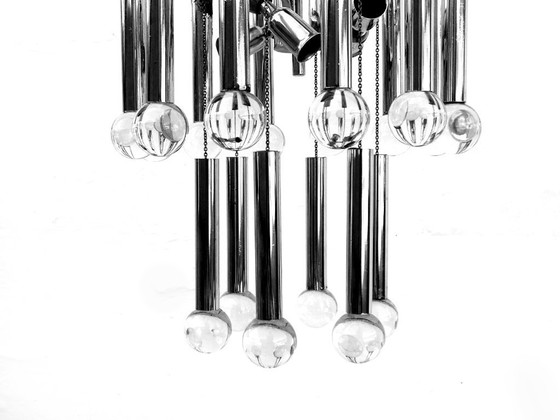 Image 1 of Sciolari Italia lampada da soffitto sfera di cristallo design space age anni '70 modernismo