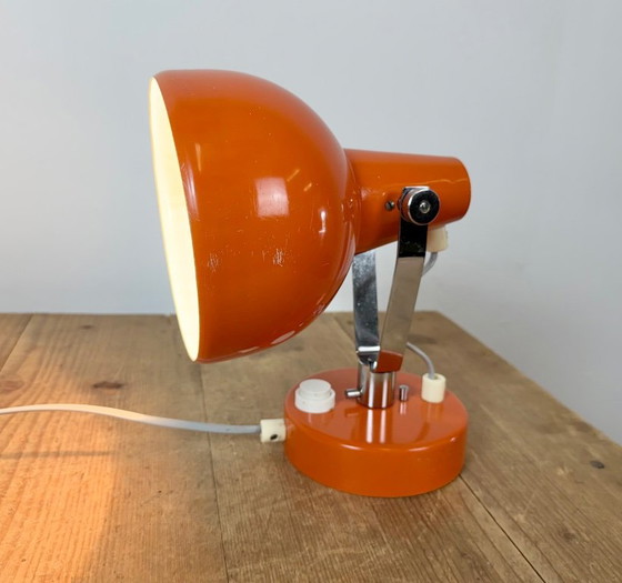 Vintage oranje metalen wandlamp van Lidokov, jaren 70. – Wandlampen, Chrome (photo 14 of 17)