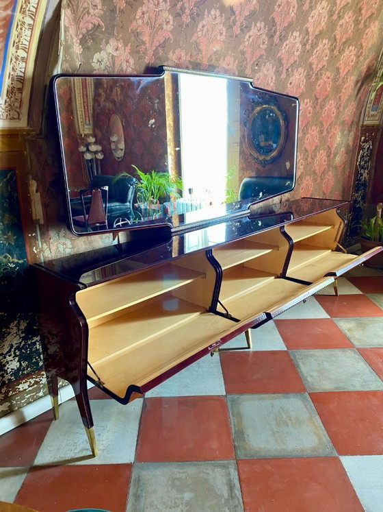 Image 1 of 1x Art Deco Style Vintage Sideboard by Osvaldo Borsani, 1950s
