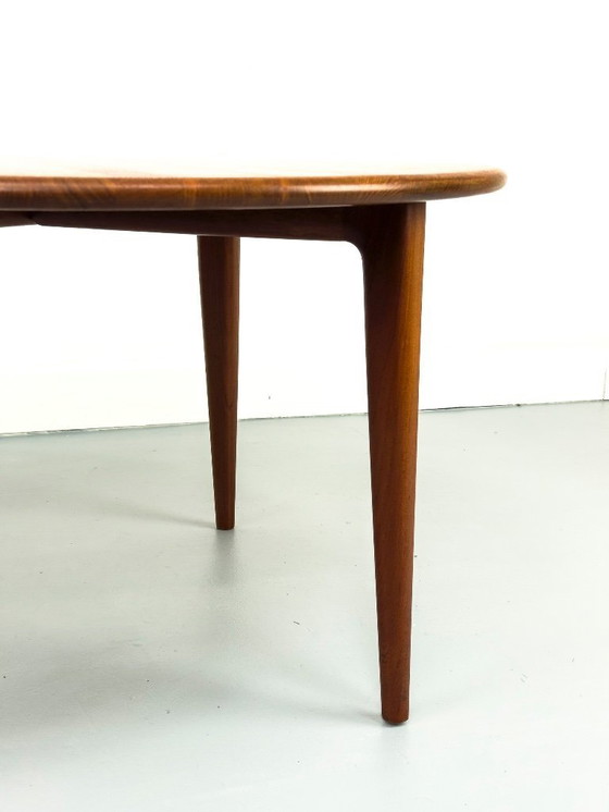 Image 1 of Circular Teak Coffee Table from Mikael Laursen, 1960s