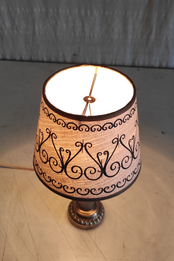 Image 1 of Table Lamp in Gilded Brass - Mid-20th Century