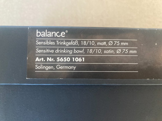 Image 1 of Set di 2 ciotole per bevande modello "Balance" di Carl Mertens - Acciaio inossidabile