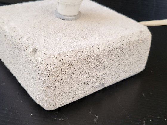 Image 1 of PAIRE DE LAMPES OEUF VINTAGE 1970 MYTHOLOGIE GRECQUE PLATRE PIERRE PONCE 70S