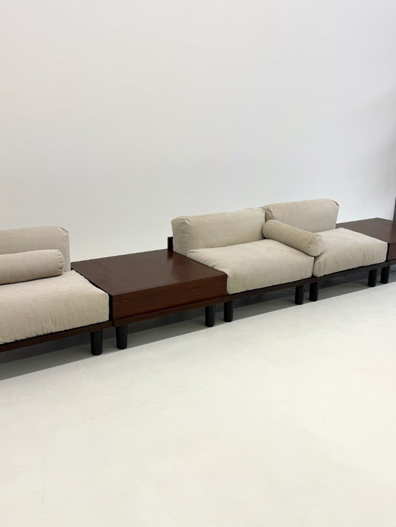 Image 1 of Italian modular sofa with coffee table set in Japandi Style