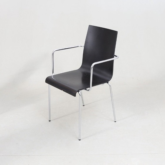 Image 1 of Zeta Furniture (Dänemark) — Stahlrohr- und Holzstühle (5er-Set) — Skandinavisch-moderner Stil — 1900er/2000er Jahre