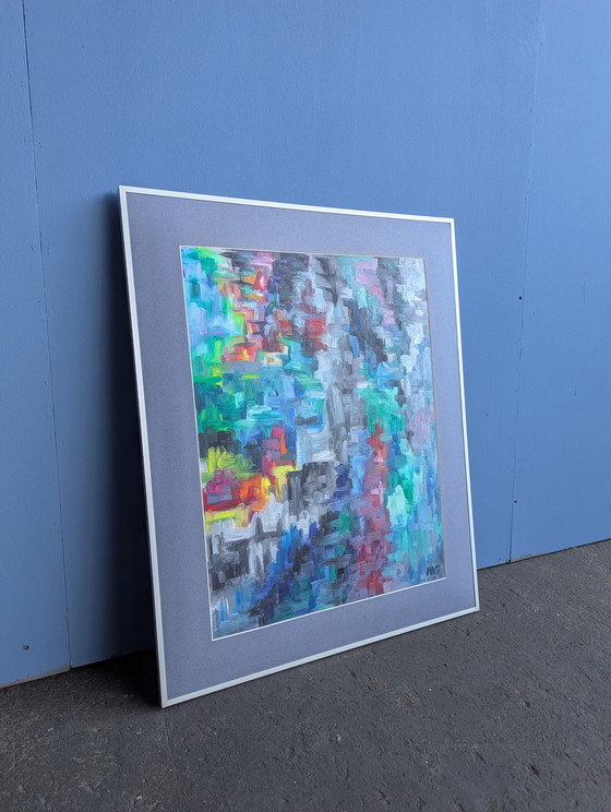 Image 1 of Abstract painting blue