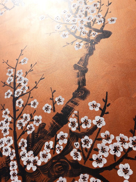 Love Birds J533 - Original large painting – Paintings & Drawings, Canvas (photo 10 of 13)