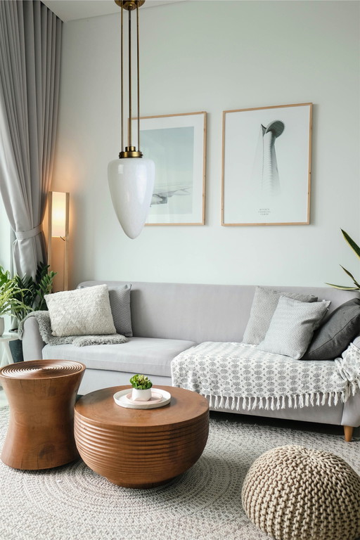 Lámpara colgante Art Déco de mediados de siglo en estilo escandinavo