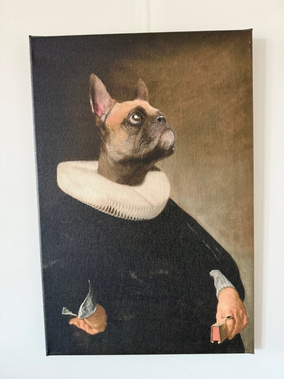 Image 1 of 8 retratos de perros en lienzo