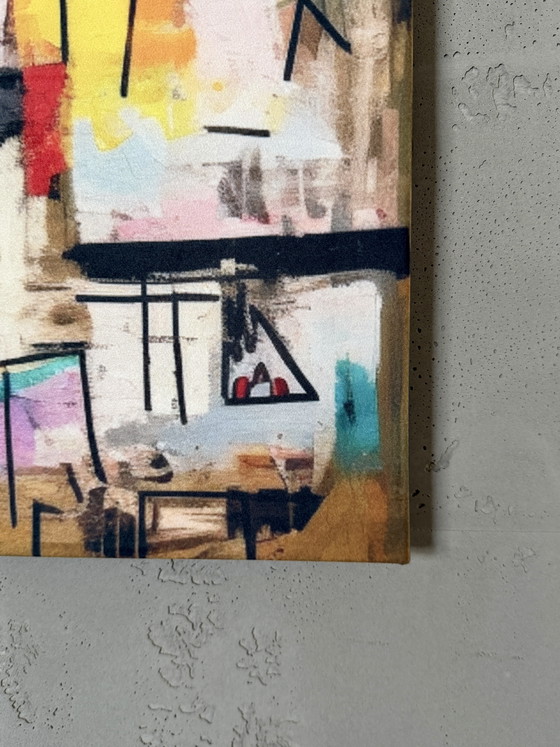 Image 1 of Estampe sur velours (d'après Basquiat) 140 x 90 cm