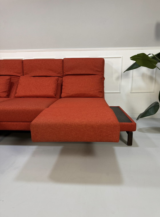 Image 1 of Brühl Moule Small fabric corner sofa orange oak