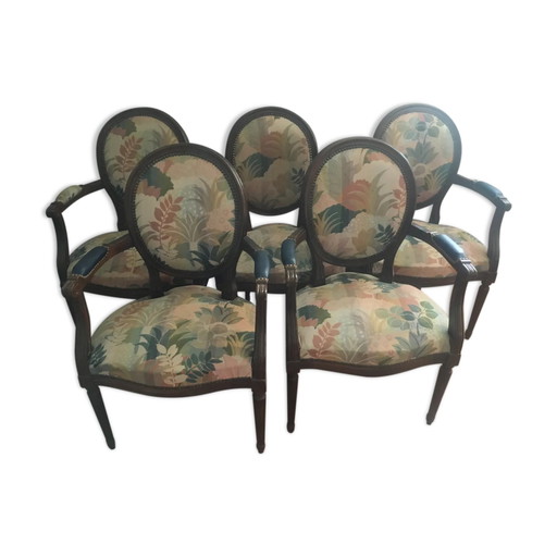 Set aus 5 Medaillon-Sesseln