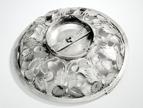 Cesta de frutas de Fraget, Polonia, principios del siglo XX. – Accesorios de mesa, Metal, Silver (photo 10 of 11)