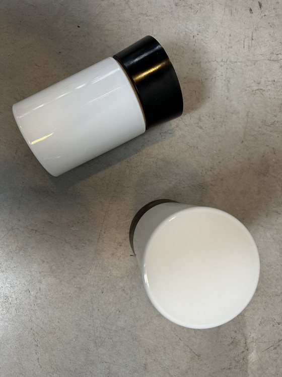 2x Vintage Plafondlamp - Bakeliet En Opaline – Niko, Plafondlampen, Other, Glass (photo 4 of 10)