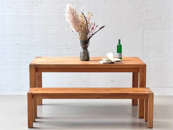 Image 1 of Solid table made of oiled oak, 1990s