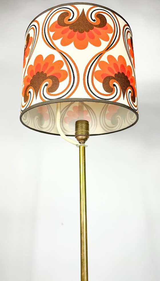 Vintage 60s Floor light, Metal, Textile, Black (photo 9 of 14)