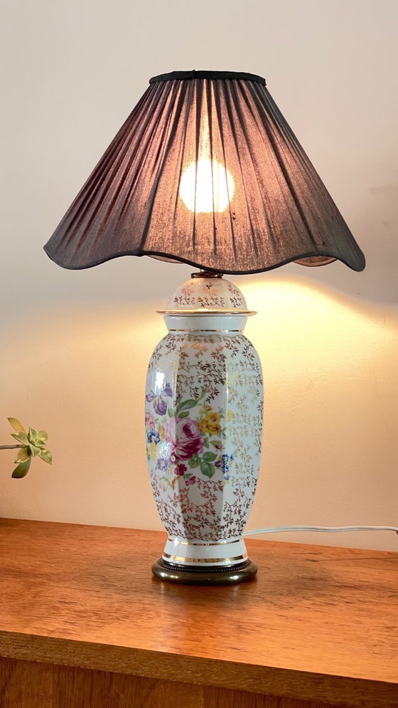 Image 1 of Lámpara de porcelana de Limoges, Francia