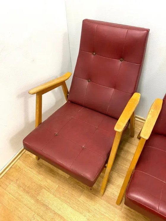 Image 1 of Ensemble de 4 fauteuils rétro, intérieur de Prague, années 1960, Tchécoslovaquie