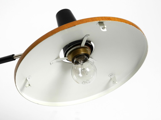 Image 1 of Lampe de table moderne Mid Century par George Frydman pour Temde avec placage de teck en très bon état