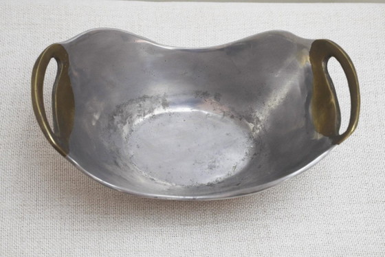 Ardisur Ciotola Anni '70 Spagnola Brutalista Alluminio Ottone Centrotavola Vintage – Ciotole, Aluminium (photo 8 of 10)