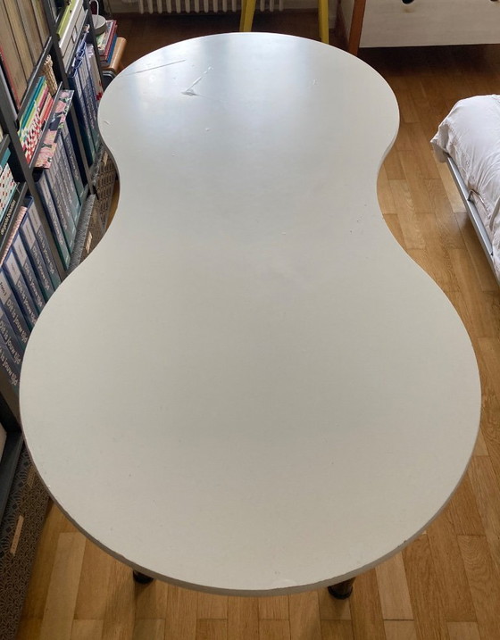Image 1 of Vintage IKEA VIKA MANNE table (2003) – 150 × 75 cm – original black metal legs