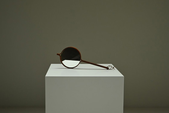 Image 1 of Palissander handspiegel van Hans-Agne Jakobsson gemaakt in Markaryd, Zweden in de jaren 50.