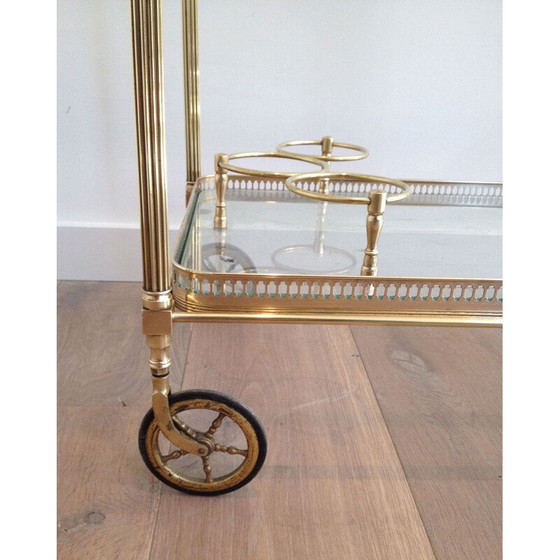 Image 1 of Vintage brass rolling table, 1940