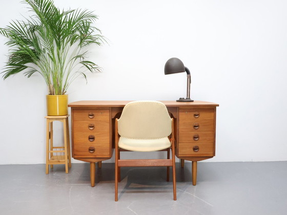 Image 1 of Deens bureau Dubbelzijdig Teak 