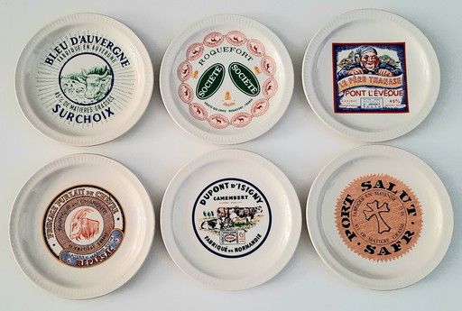 Fromages de France, Faience de St. Amand Cheese plates 6