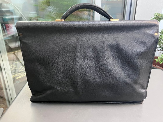Valextra Leather Briefcase / Document Bag - Black - With Certificate & Key – Laptop bags, Lambskin (photo 5 of 9)