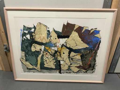 Abstracte Lithografie (Epreuve d'Artiste) - Beniti Cornelis – lithos zeefdrukken, Paper (photo 2 of 13)