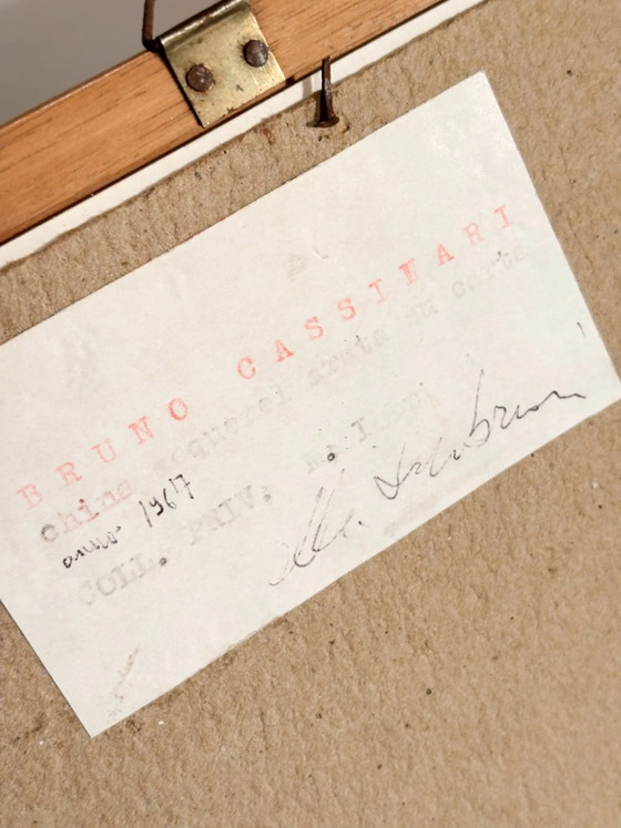 Ink and Watercolor Drawing on Paper by Bruno Cassinari, 1967 – Paintings & Drawings (photo 8 of 8)
