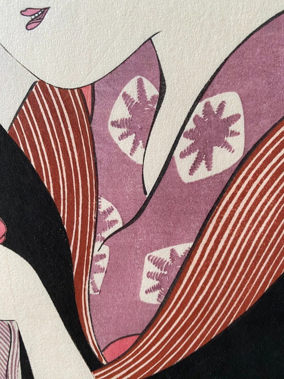 Image 1 of 歌麿筆Utamaro Hitsu as Sealed-From Six Houses of Yoshiwara-Publisher Omiya Gonkuro 1990