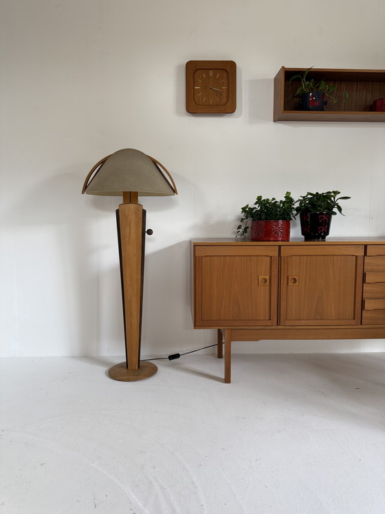 Image 1 of Vintage adjustable alder floor lamp, Domus ‘80