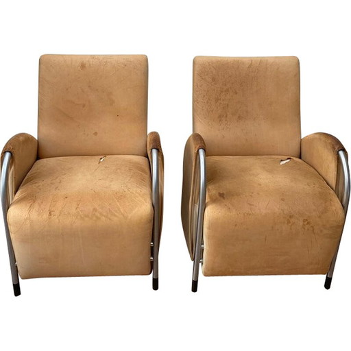 Coppia di poltrone vintage Art Déco di Jan des Bouvrie per Gelderland