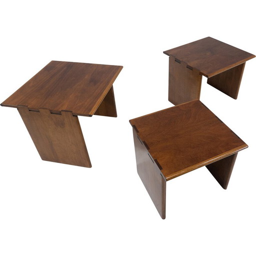 Vintage houten nesttafels, Italië 1960