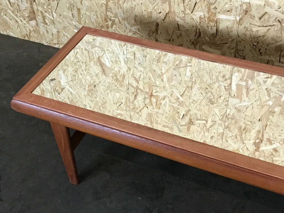Image 1 of 60er 70er Jahre Teak Tisch Couchtisch Coffee Table Danish Design with Mirror 60s