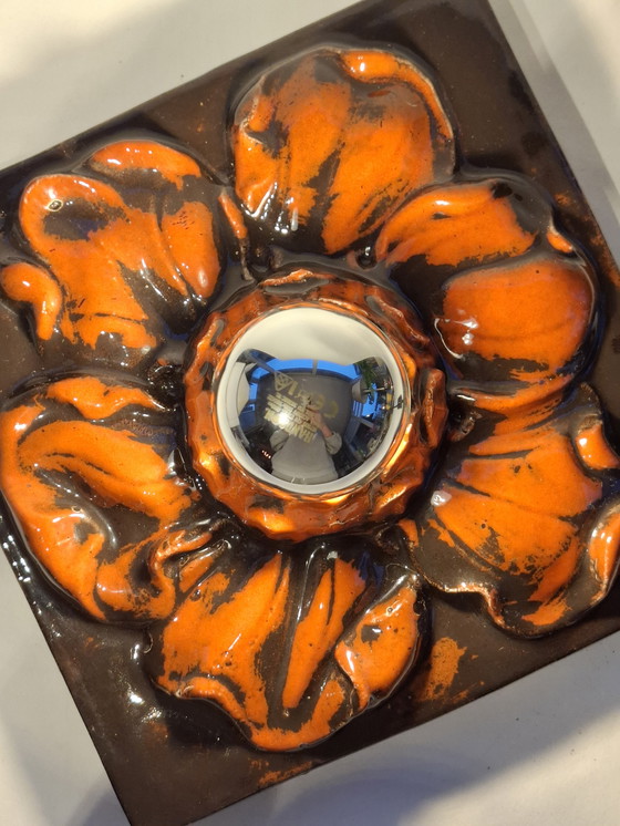 Image 1 of Grande lampada da parete in ceramica vintage