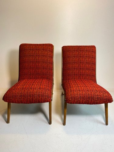 Jens Risom Poltrona Lounge Chair Anni '40 '50 Rosso Boucle Vostra Knoll – Poltrone (photo 12 of 38)